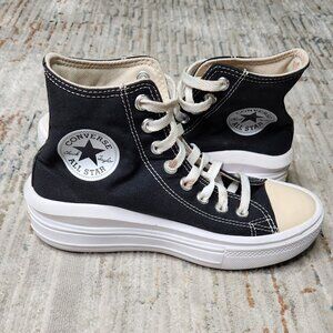Converse All Star Chunky Platform Women's Sneaker Black/Beige Size 7.5
